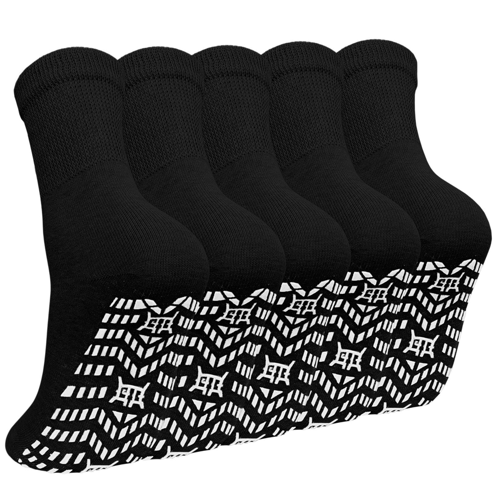 CaiDieNu Non Slip Socks for Women Non Skid Grip Socks for Elderly Hospital