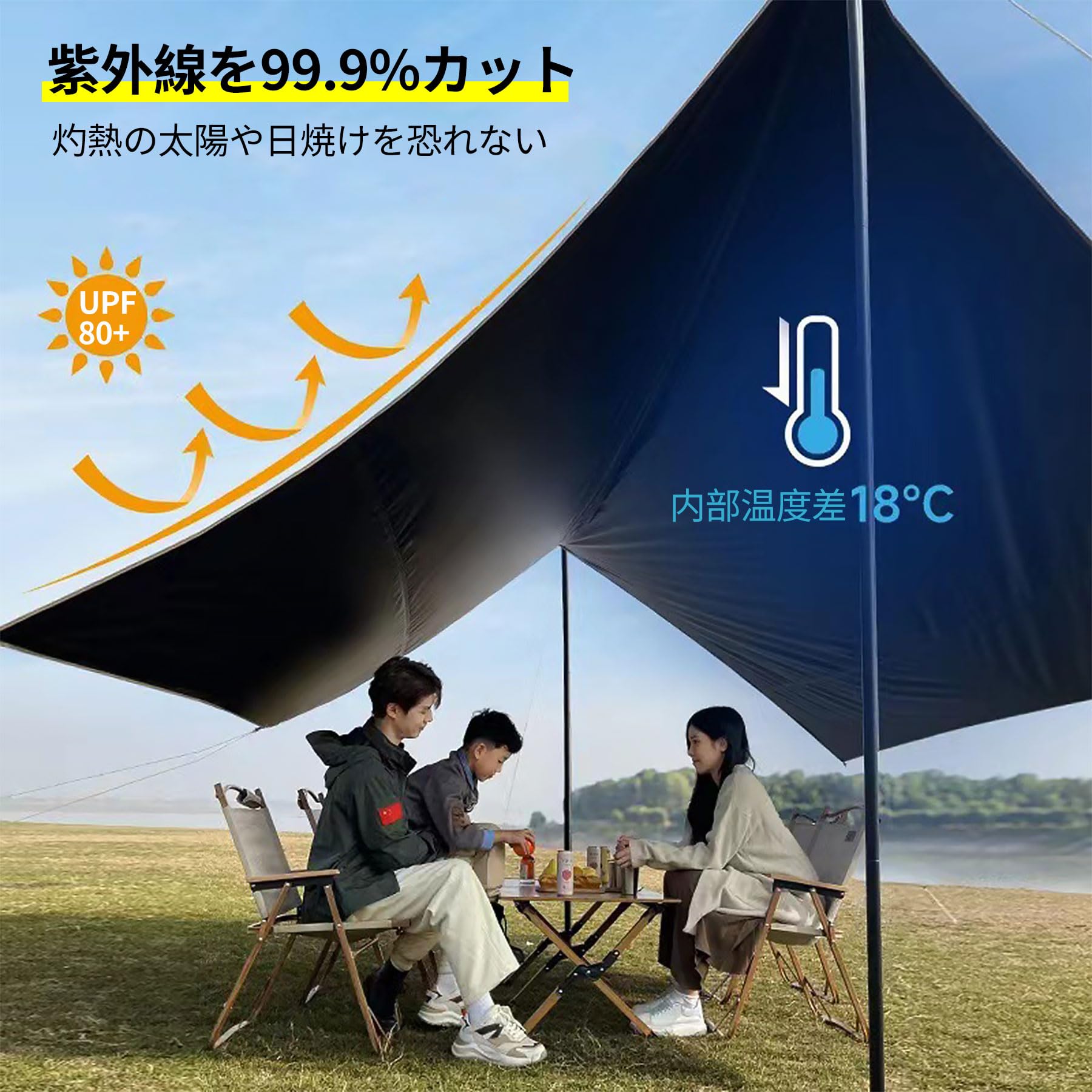 防水タープ キャンプ タープ テント たーぷテント 天幕 高耐水加工 紫外線カッ Amazon | WAIZY タープ 防水タープ キャンプタ 天幕 テント 高