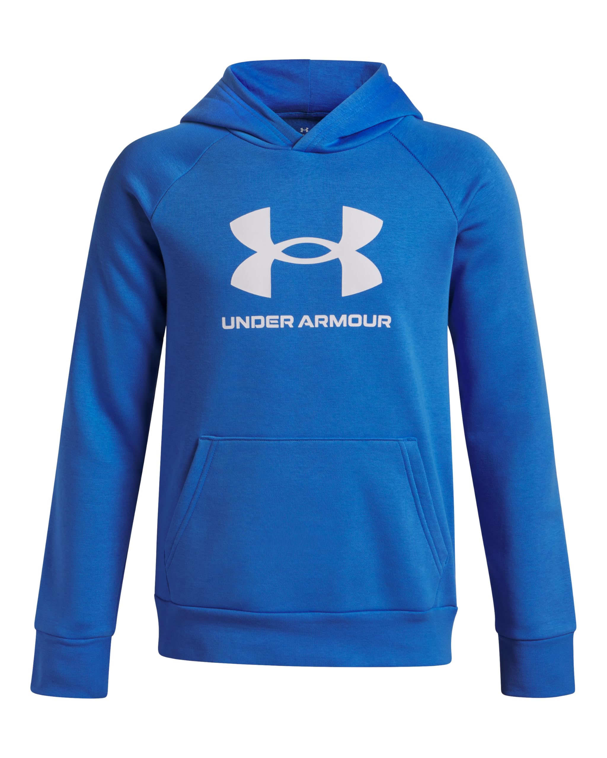 Under Armour UA Rival polarowa bluza z kapturem BL - niebieska Atlantis / / biała - YXL, Niebieska Atlantyda/Biały, 160-170