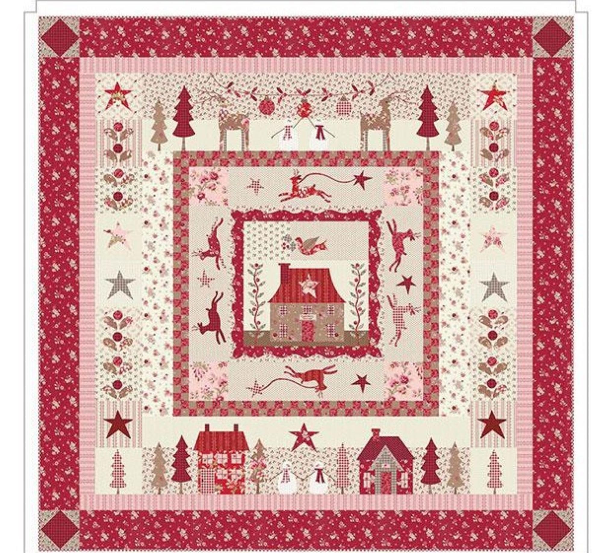 Bunny Hill DesignsSugarberry Christmas Pattern, Multi