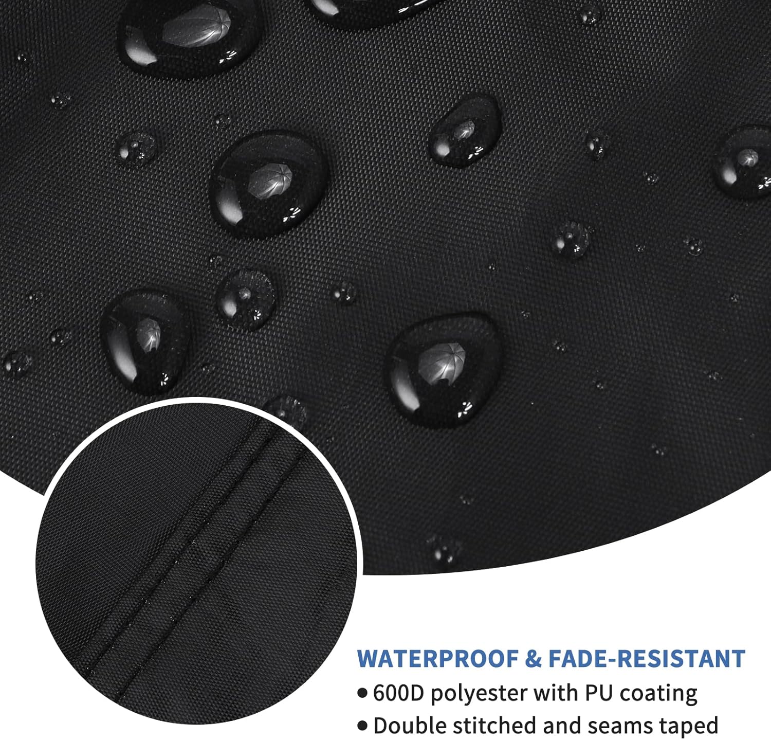 Femuar Outdoor Waterproof Table Tennis Cover, 72.8 x 65 x 27.5 in, Black