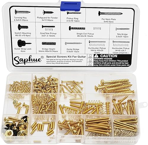 Miniatura 4 de SAPHUE Tornillos para guitarra eléctrica de 0.118 pulgadas (0.118 in), protectores de púa, tornillos de montaje de placa de arañazos para Fender
