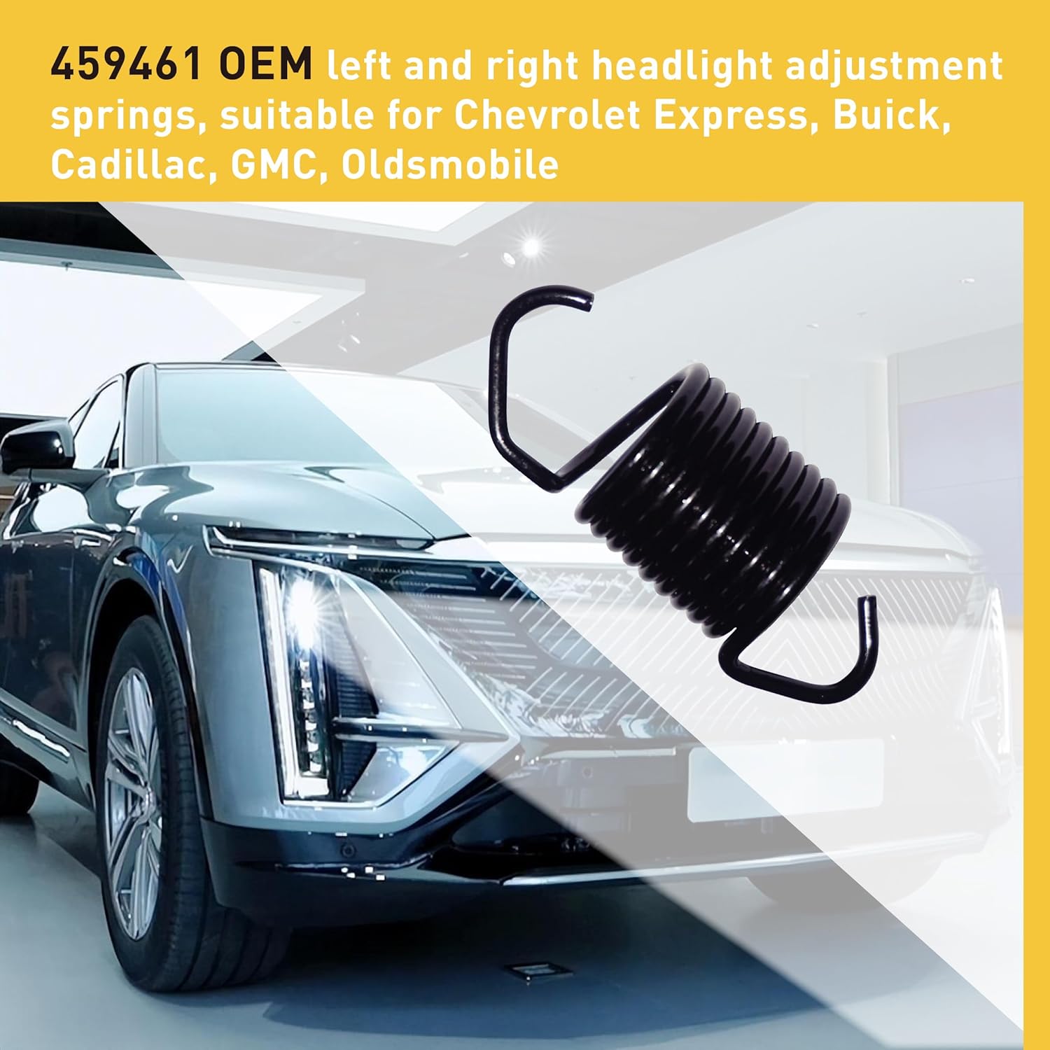 459461 Left & Right Headlight Adjustment Springs for Chevy Express, Cadillac, GMC, Oldsmobile - Durable & Easy Install