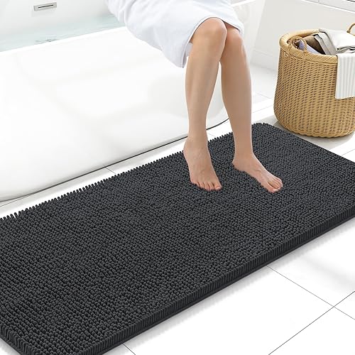 Miniatura 50 de Arotive Alfombras de Baño 30x20, Alfombras de Baño de Chenilla Shaggy Extra Suaves y Absorbentes, Lavables a Máquina con Respaldo de Goma