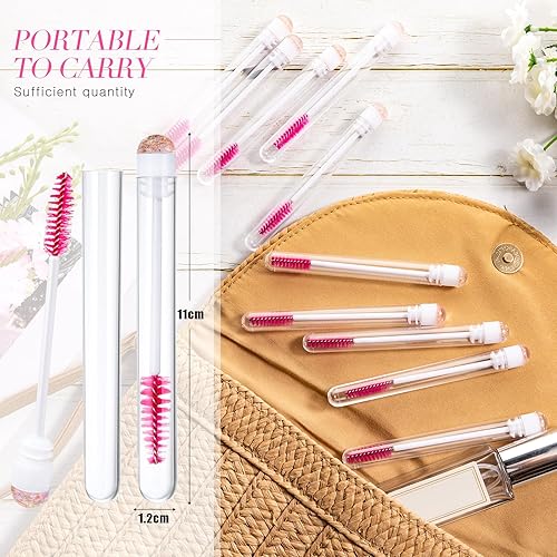 Miniatura 2 de Juego de 80 tubos de cepillos desechables para rímel, 40 piezas de tubo vacío con 40 brochas de pestañas, herramienta de maquillaje para extensión