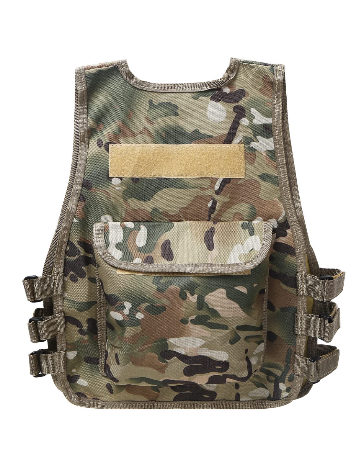 Mufeng Gilet de Pêche Enfant Garçon Fille Gilet Photographe Multipoches Camouflage Veste sans Manches Manteau Réglable Jeux Extérieurs de Chasse de Combat Camping
