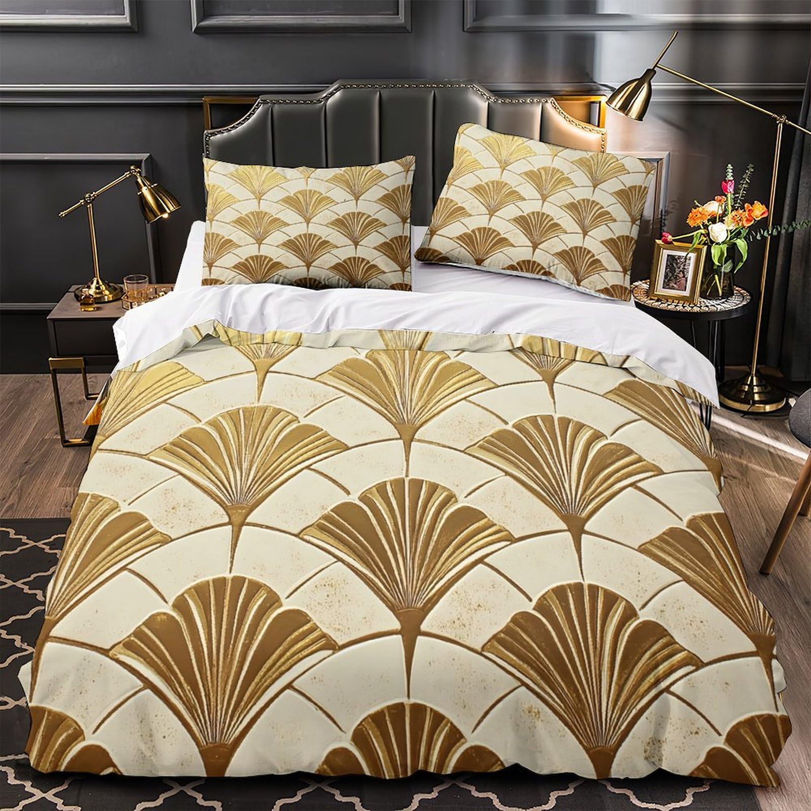 Parure de lit Art Déco chic pour transformer l'ambiance d'une chambre simple moderne