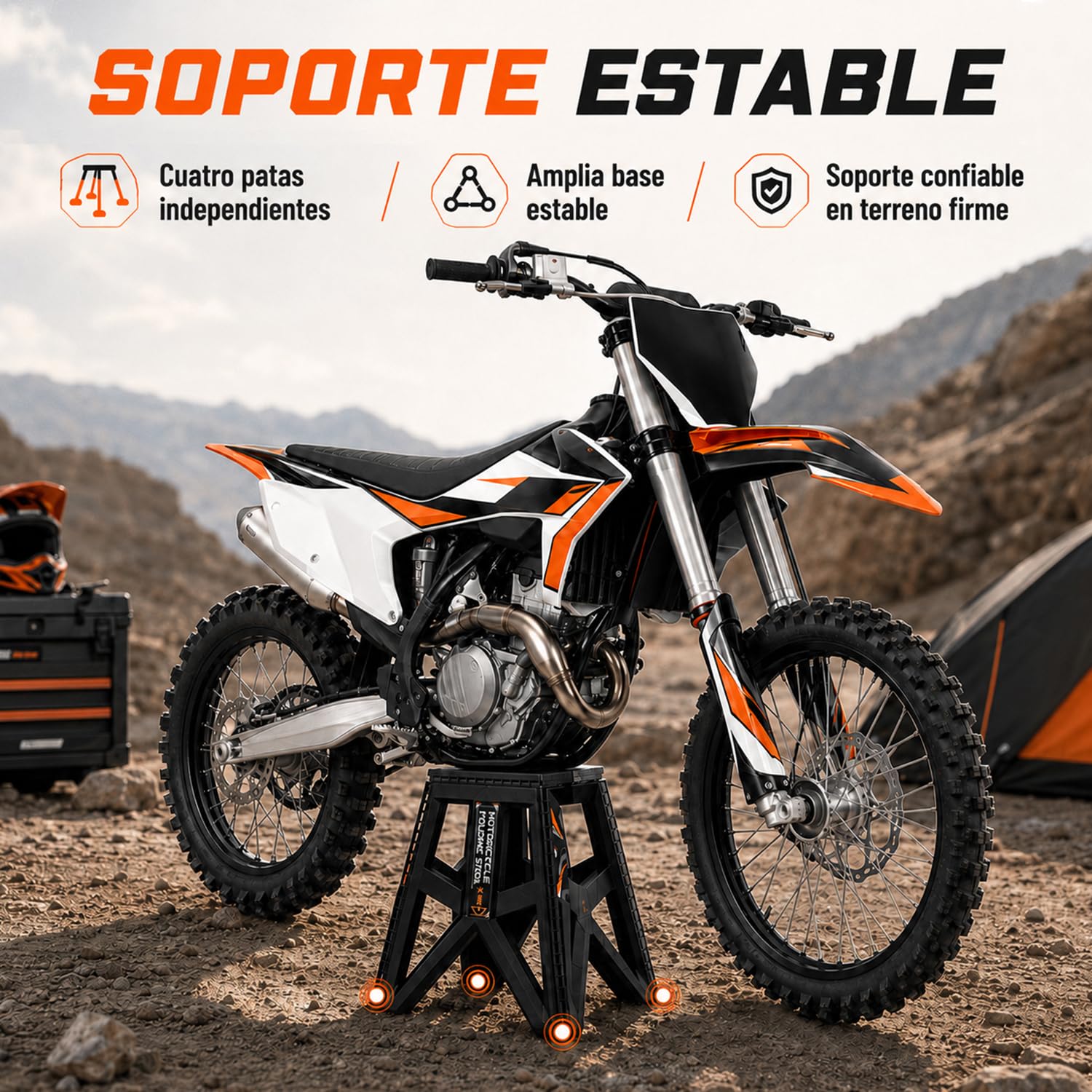 Soporte de moto plegable universal Motocross Enduro Eléctrico Dirt Bike