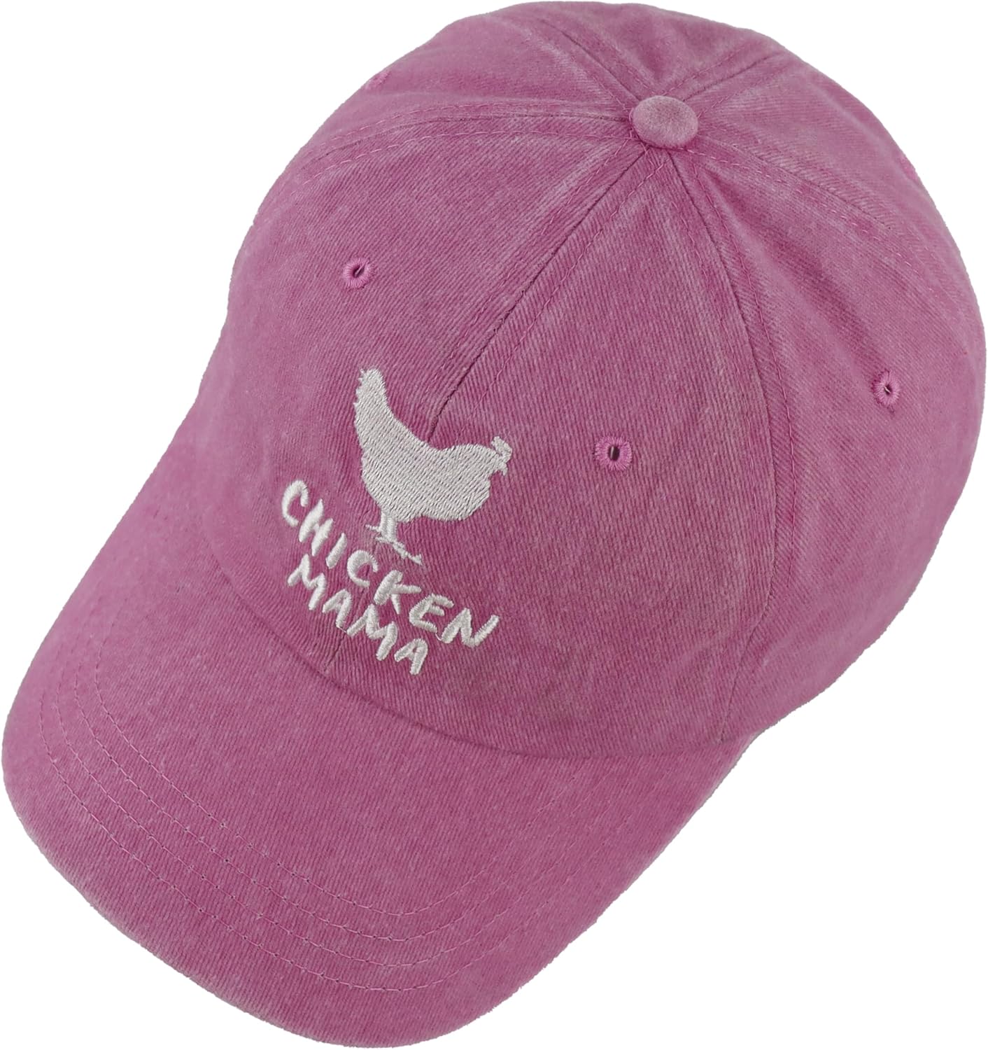 Chicken Mama Hat, Funny Adjustable Washed Cotton Embroidered Farm Hen Baseball Cap - Image 5