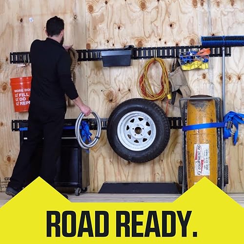 Miniatura 8 de DC Cargo Mall Kit de amarre de riel E - Juego de 32 piezas de rieles de 5 pies, tapas de extremo, amarres de cuerda y anclajes de anillo tórico, kit