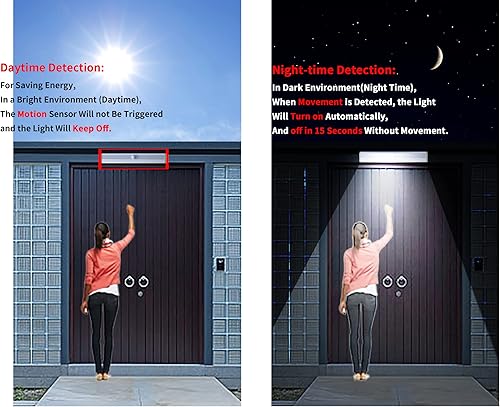 Miniatura 10 de Luces para debajo del gabinete, sensor de movimiento inalámbrico activado debajo del mostrador para cocina, armario interior, despensa, escalera,