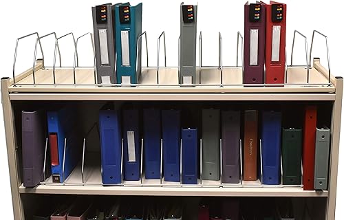 Miniatura 3 de Soporte para organizar archivos de oficina y estante de almacenamiento de carpetas de acordeón  Capacidad (48 W x 15 D)  Clasificador de archivos de