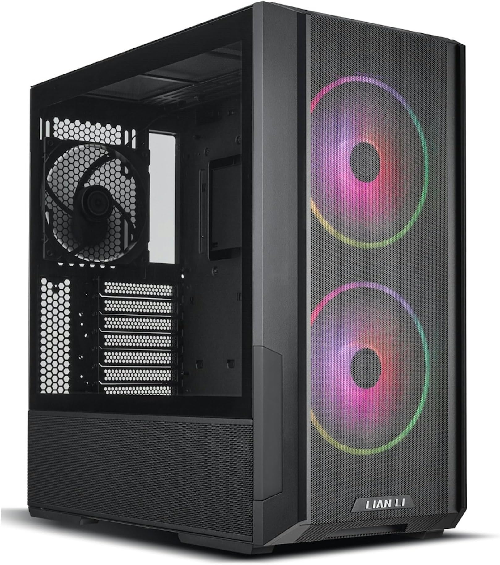 Lian Li LANCOOL 216 RGB Mid-Tower PC Case, Black - High Airflow Design with ARGB Fans