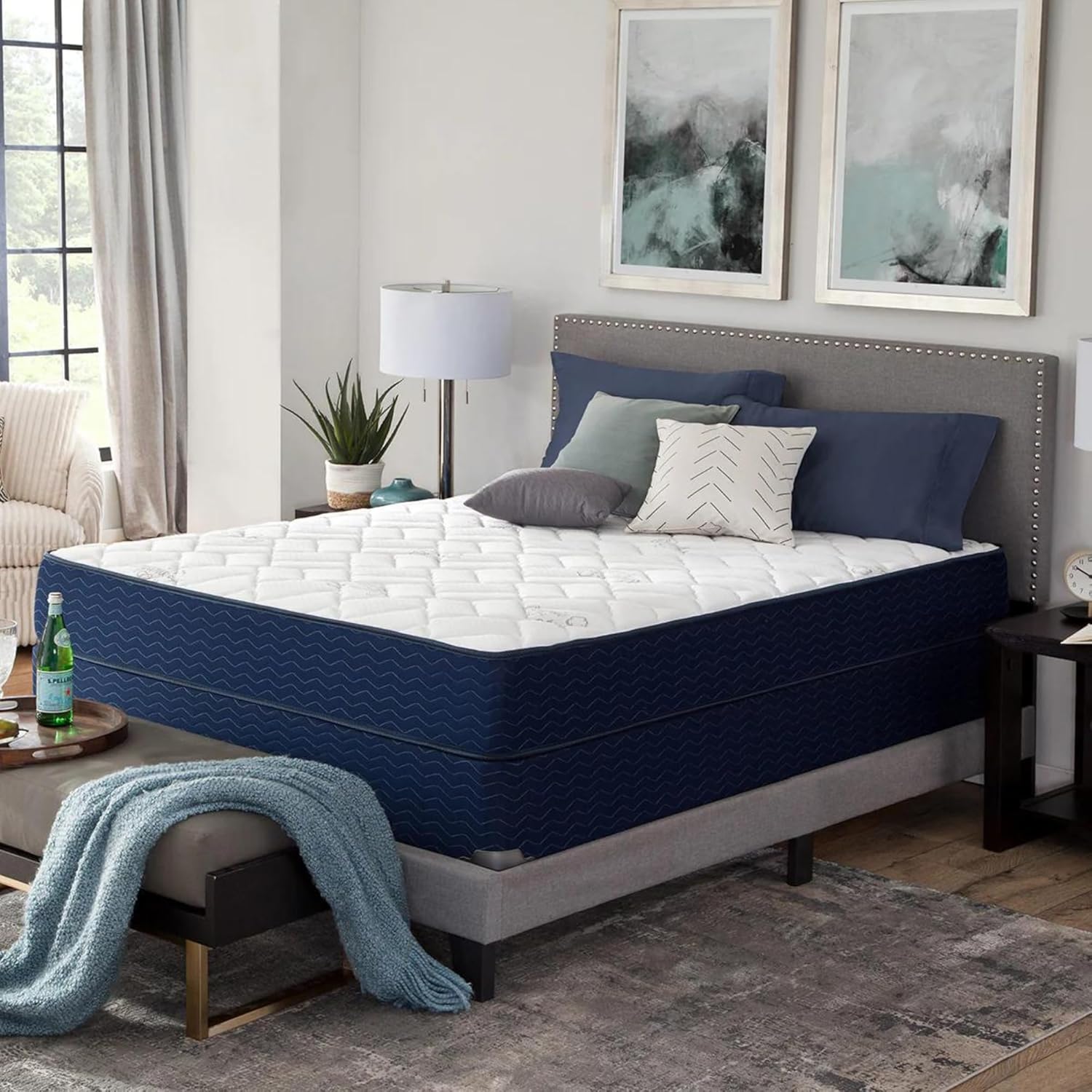 Berwyn Firm Full Size Mattress – Firm Gel Foam for Full Size Bed - Wrapped Coils - Hybrid Mattress in a Box for Support and Pressure Relief