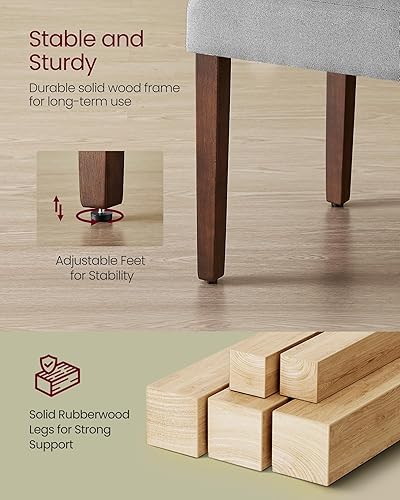 Miniatura 6 de VASAGLE Juego de 6 sillas de comedor, sillas Parsons con funda de tela extraíble, respaldo alto, para comedor y cocina, asiento grueso, 22.8 x 18.9