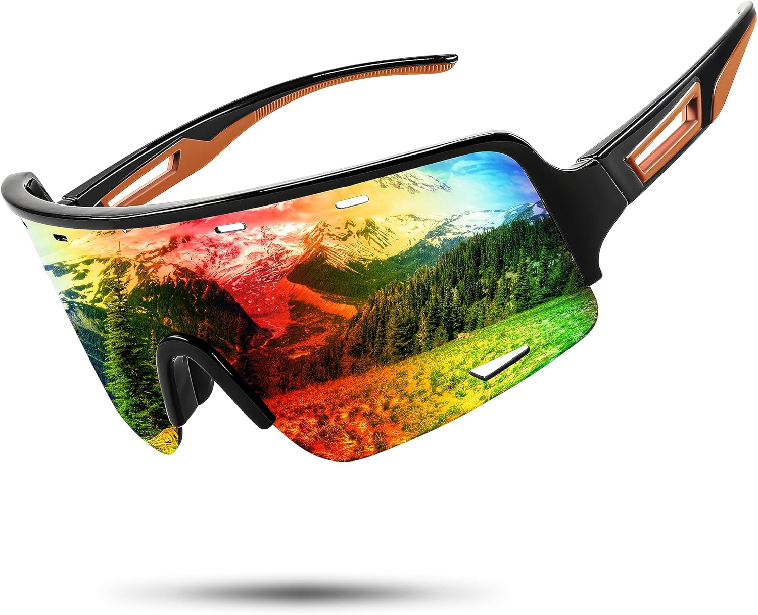 FEISEDY Sports Sunglasses Cycling Glasses Baseball Glasses for Youth Teens UV400 Protection B2974