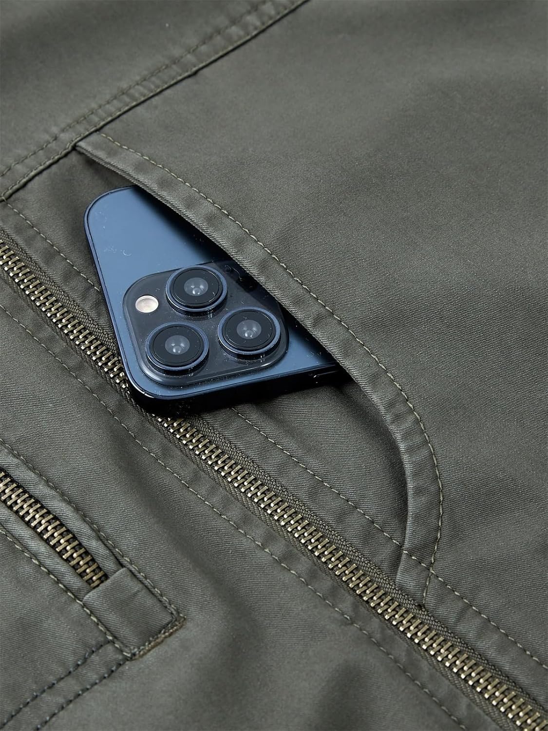 Men's 100% Cotton Washed Reversible Vest 9 Concealed Pockets Travel Casual Gilet Safari Outwear - Image 3