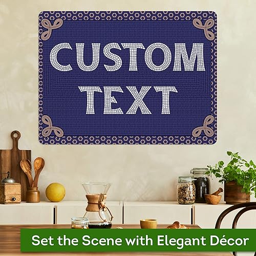 Miniatura 1085 de My Sign Center - Letrero personalizado, 11 colores de fuente, 13 estilos de fuente, 4 opciones de agujero, 22 tamaños, 8 x 32 pulgadas, sin óxido,