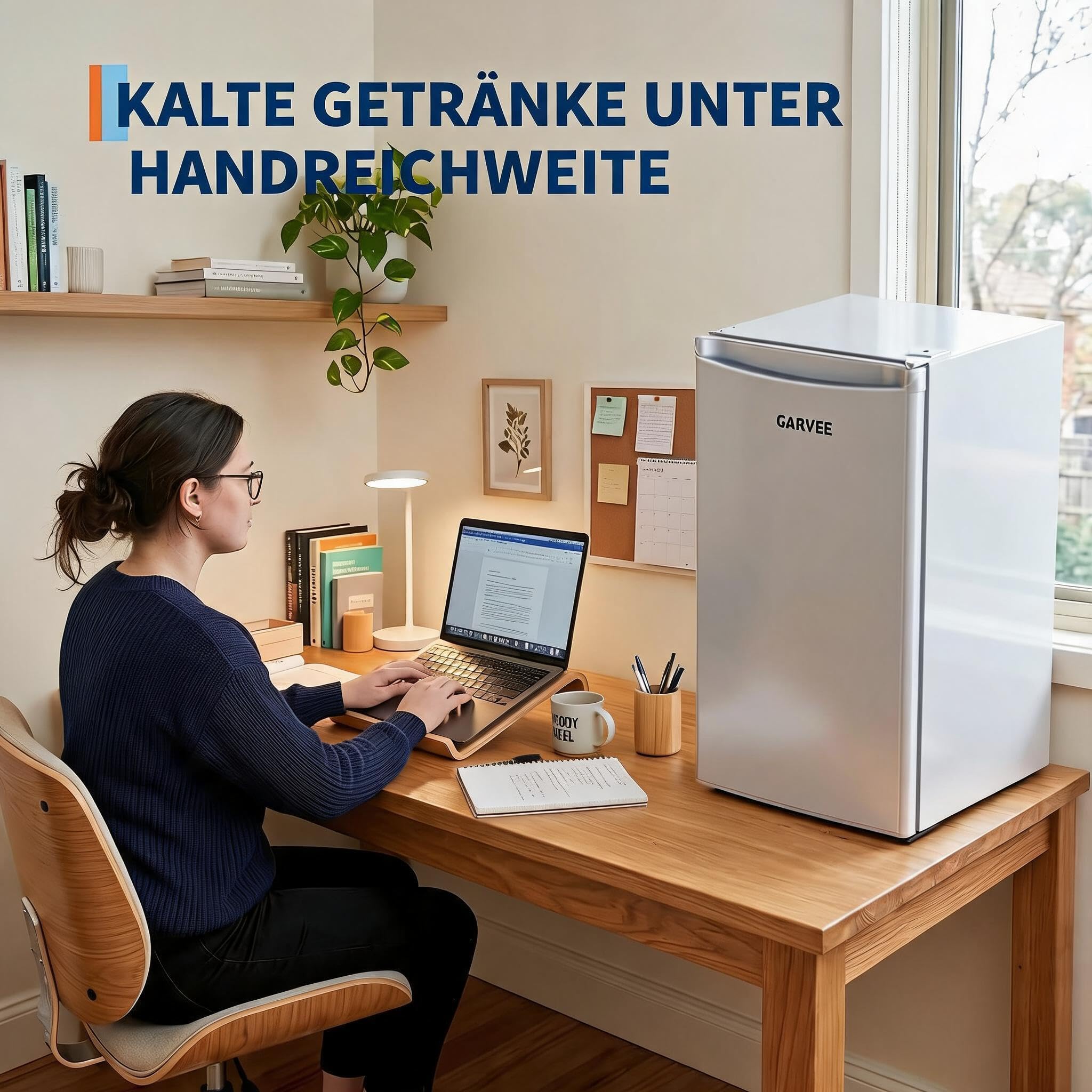 45L Mini Kühlschrank, Kompakter Getränkekühlschr(0-18℃), Leise 41 DB