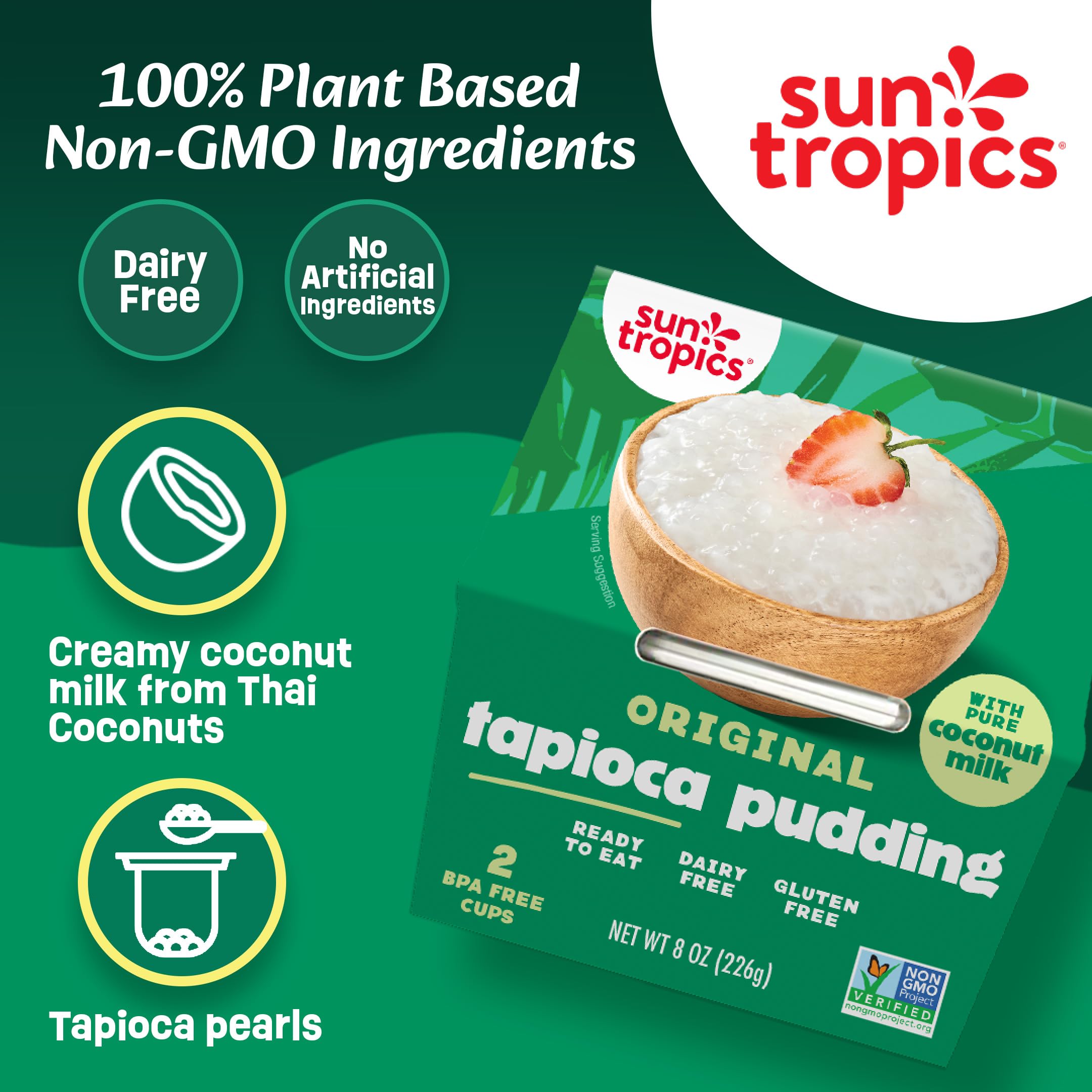 Amazon.com : Sun Tropics Tapioca Pudding, Original | Vegan Dairy