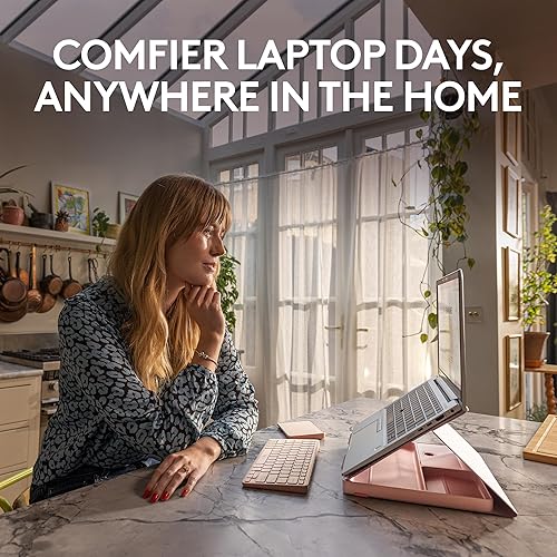 Miniatura 3 de Logitech Casa Kit de Escritorio Pop-Up para Trabajar desde Casa con Soporte para Laptop, Teclado Inalámbrico y Touchpad, Bluetooth, Carga USB C
