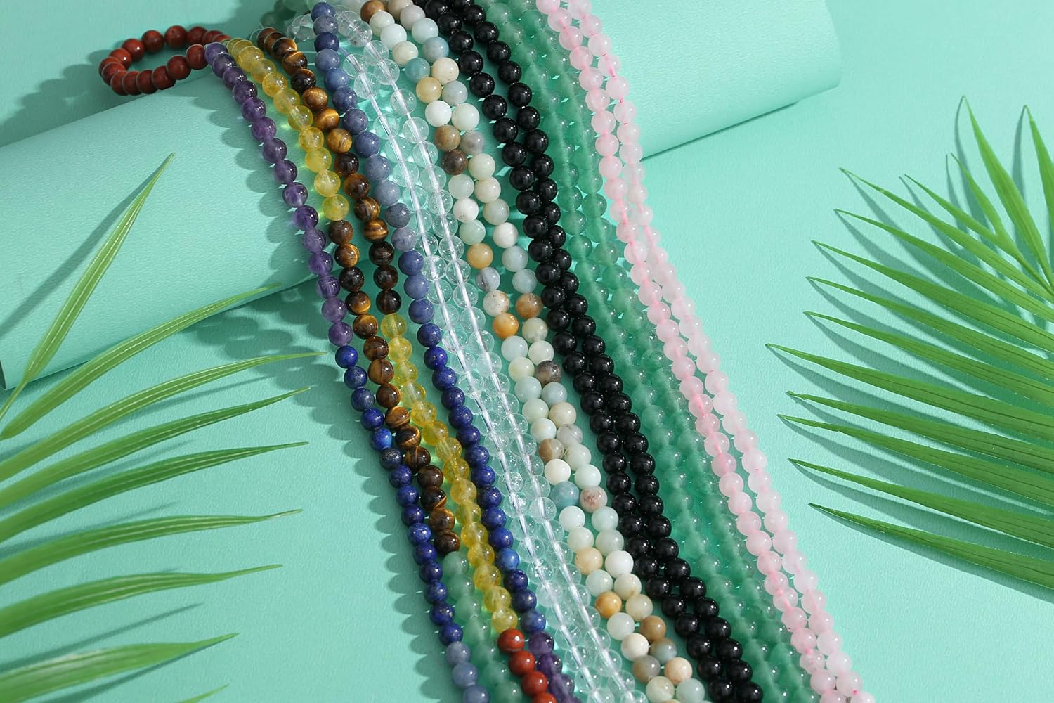 ZHIYUXI Chakra Crystals Beads 105pcs 6mm for Bracelet Jewelry Making Gemstones 2 Strand Round Spacer Loose Stones for Necklace DIY Christmas Gifts for Women Men - Image 3