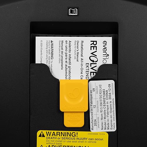 Miniatura 12 de Evenflo Gold Revolve360 Extend - Asiento giratorio para automóvil todo en uno con SensorSafe (gris piedra luna)