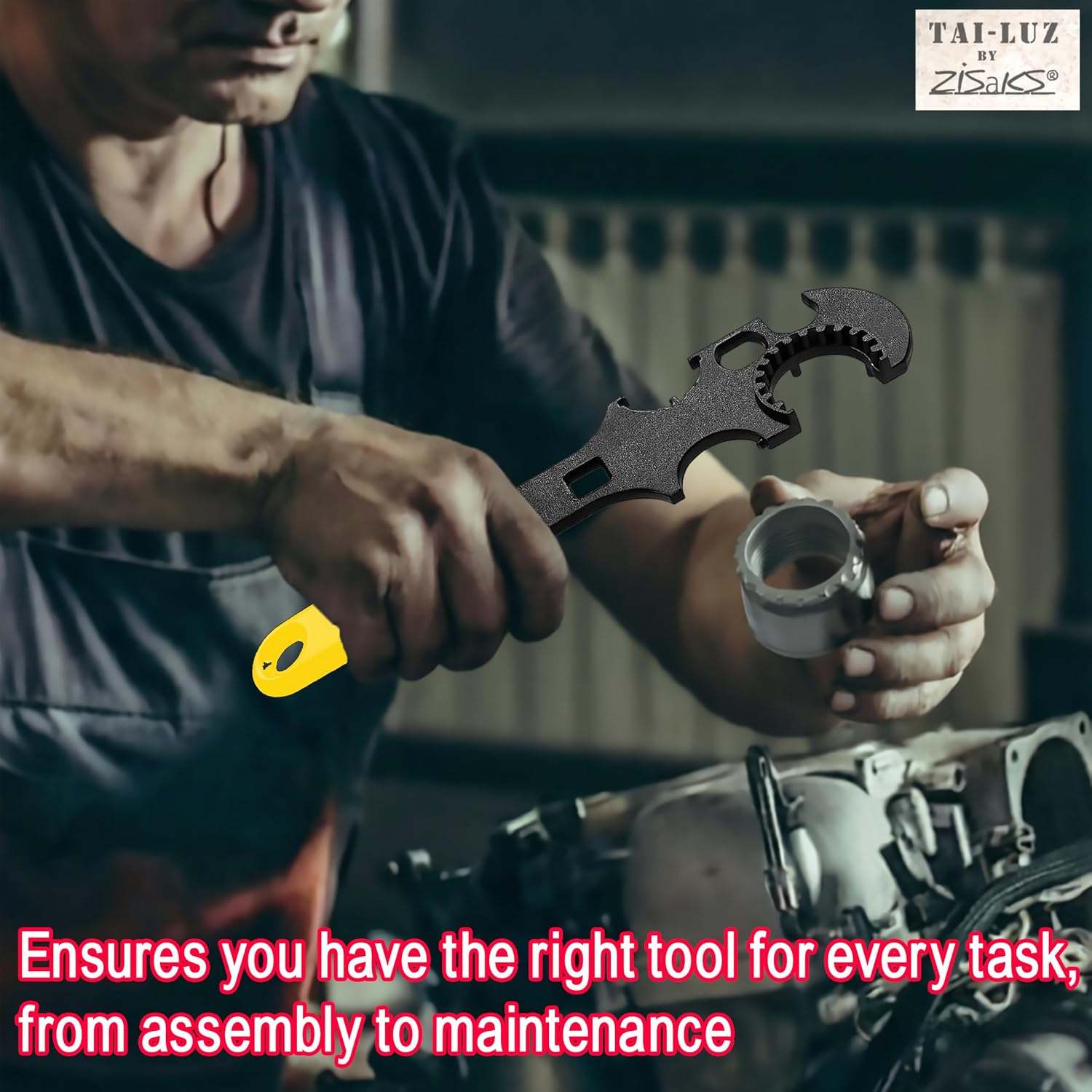 Wrench for Nut Removal and Installation Equipment Maintenance Tool With Anti-Slip Rubber Handle & Anti-Corrosion