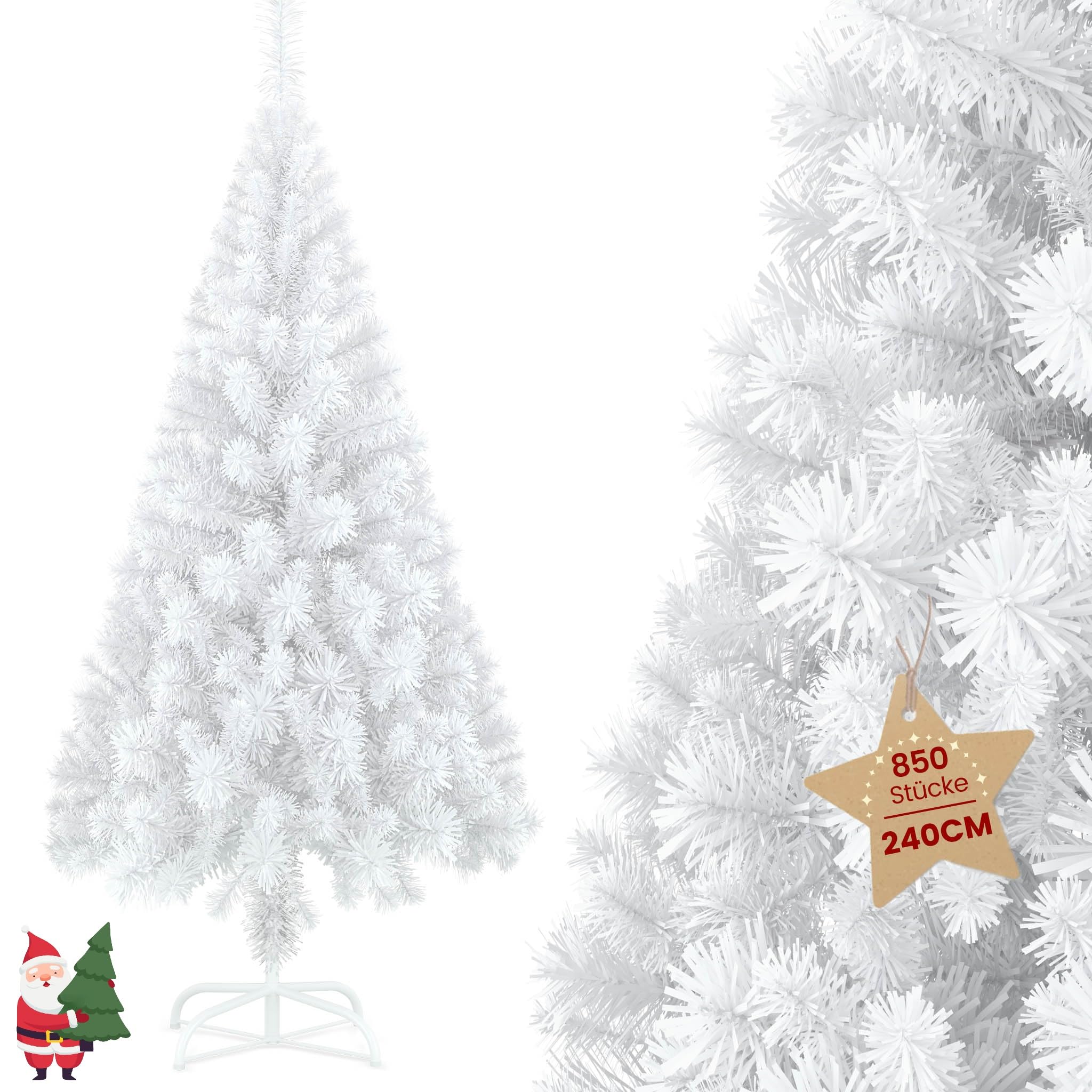 Uisebrt Árbol de Navidad artificial con soporte.