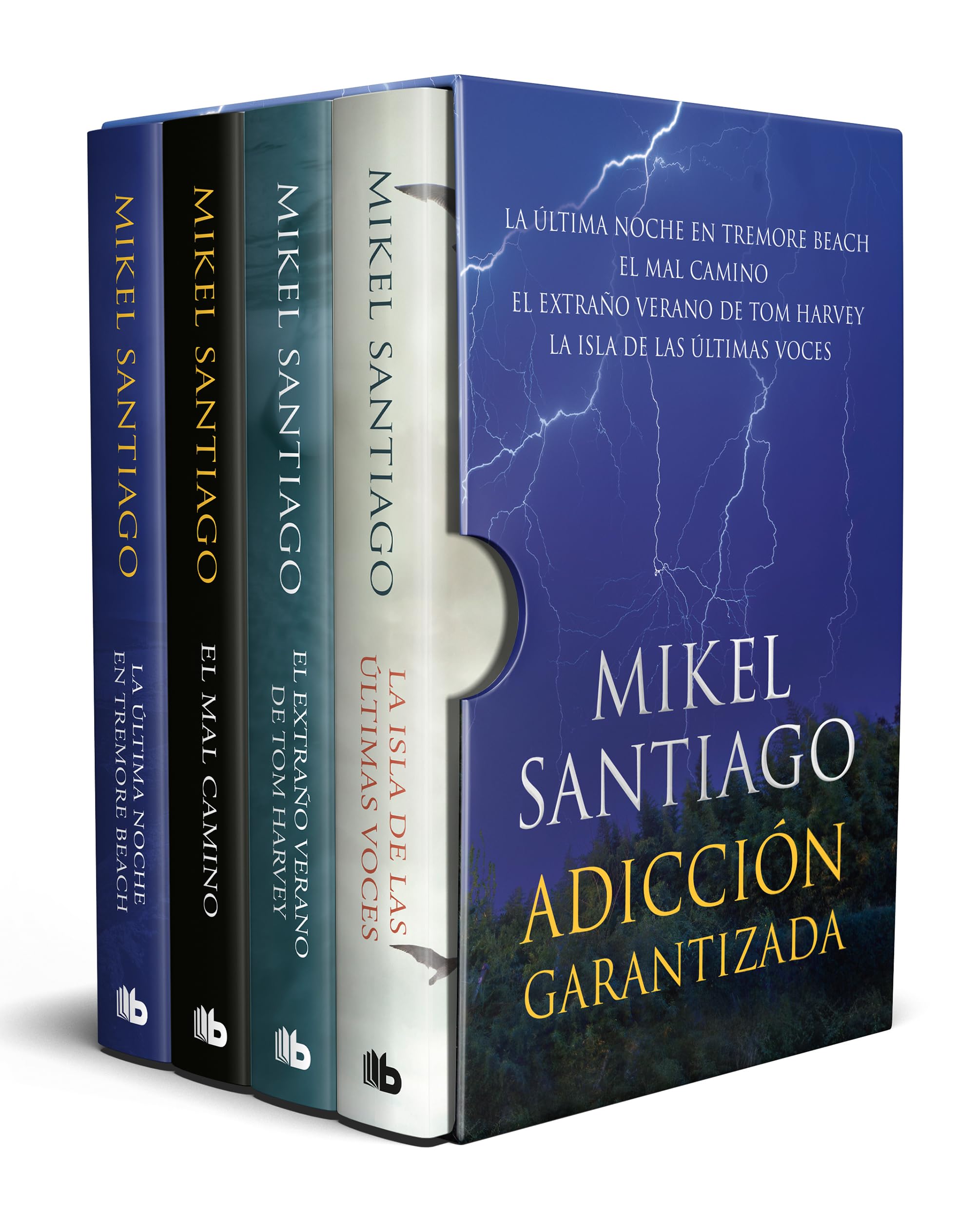 Estuche Mikel Santiago: adicción garantizada: La última noche en Tremore Beach |El mal camino | El extraño verano de Tom Harvey | La isla de las últimas voces (Ficción)