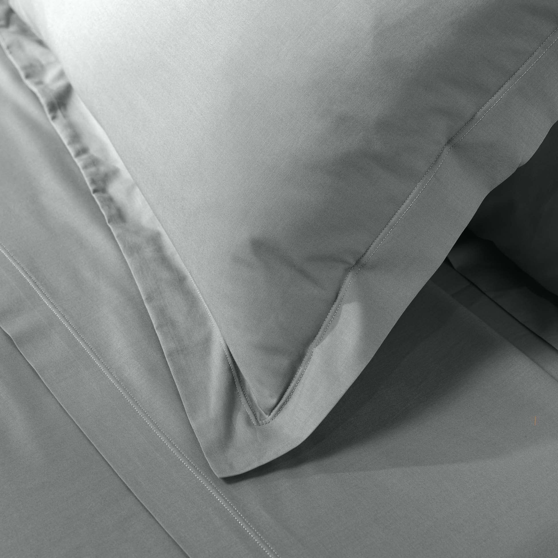 douceur d'intérieur Pillowcase 63 x 63 cm, 100% Organic Cotton, Biolina, Grey, Gray - Image 3