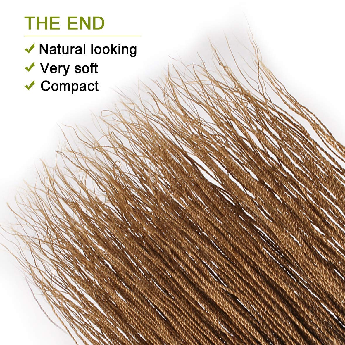 8 Packs 34 Inch 40Strands/Pack Senegalese Twist Crochet Hair Braids Small Twist Crochet Braiding Hair Low Temperature Fiber Synthetic Crochet Hair Extensions(34"8packs,T27#)
