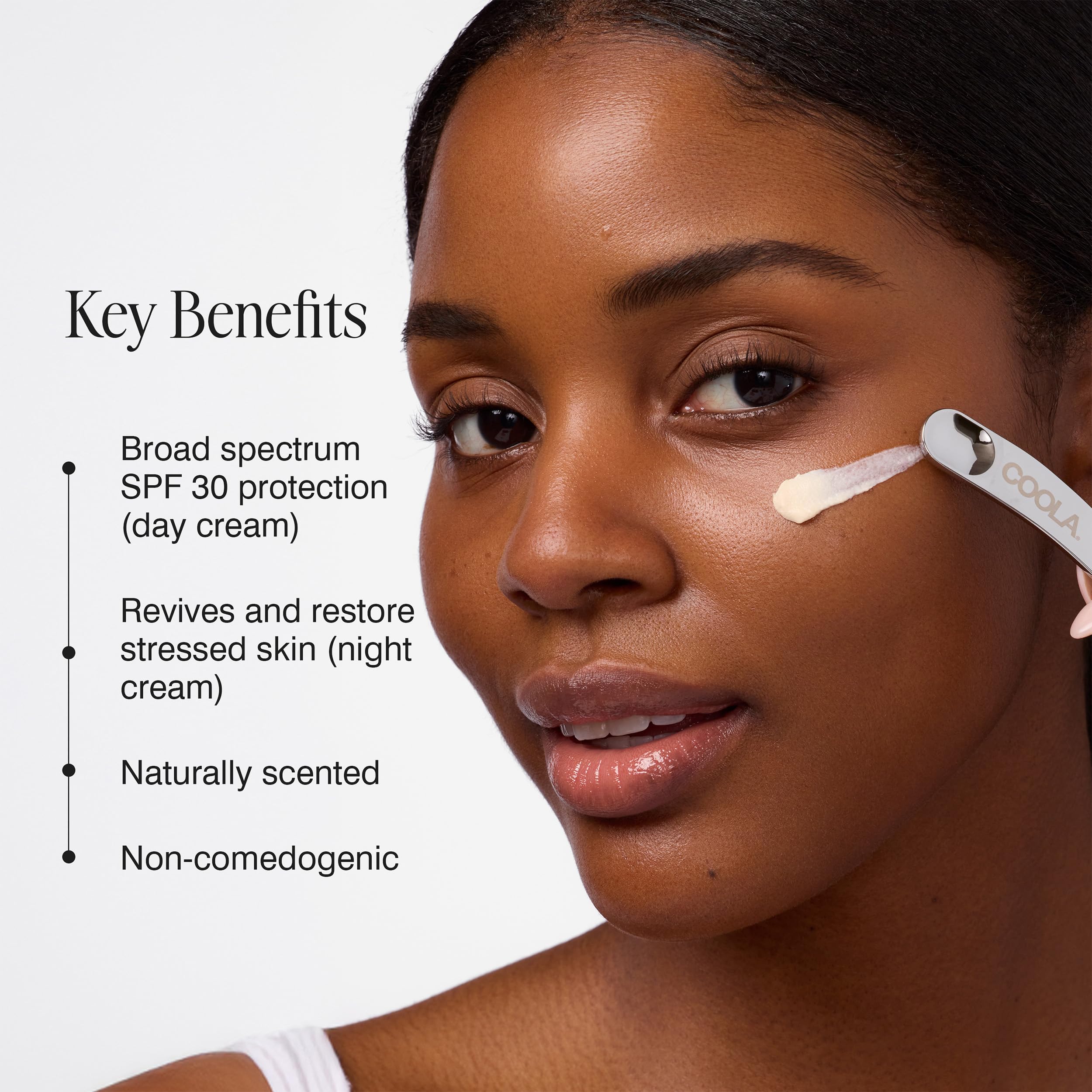 COOLA Organic Day and Night Eye Cream Face Moisturizer with SPF 30, Dermatologist Tested Face Sunscreen with Plant-Derived BlueScreen Digital De-Stress Technology, 0.8 Fl Oz