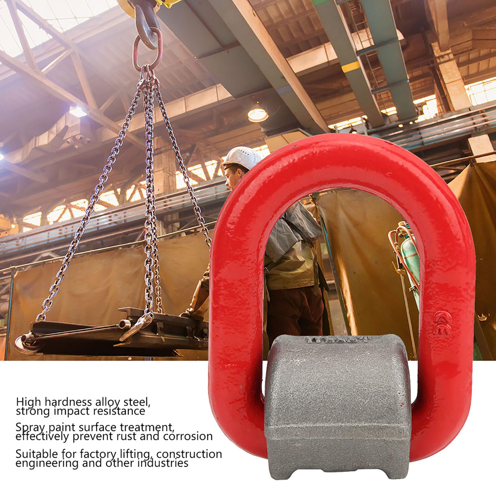 Respicefinem G80 Alloy Steel Forged D Ring Shackle Lifting Towing Accessory for Construction Rigging Industrial Applications