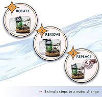 Vista 17 de Aqueon Kit de tanque de peces de acuario pequeño LED MiniBow con tecnología SmartClean, negro, 2.5 galones