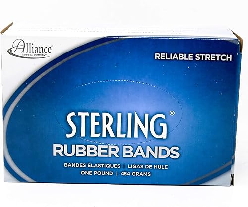 Miniatura 5 de Alliance Bandas de goma de ley 24335 tamaño #33, caja de 1 libra contiene aproximadamente 850 bandas (3 12 x 18 pulgadas, crepe natural) beige y