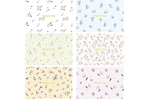 Crisky 50 Pack Floral Thank You Cards with Envelopes & Stickers