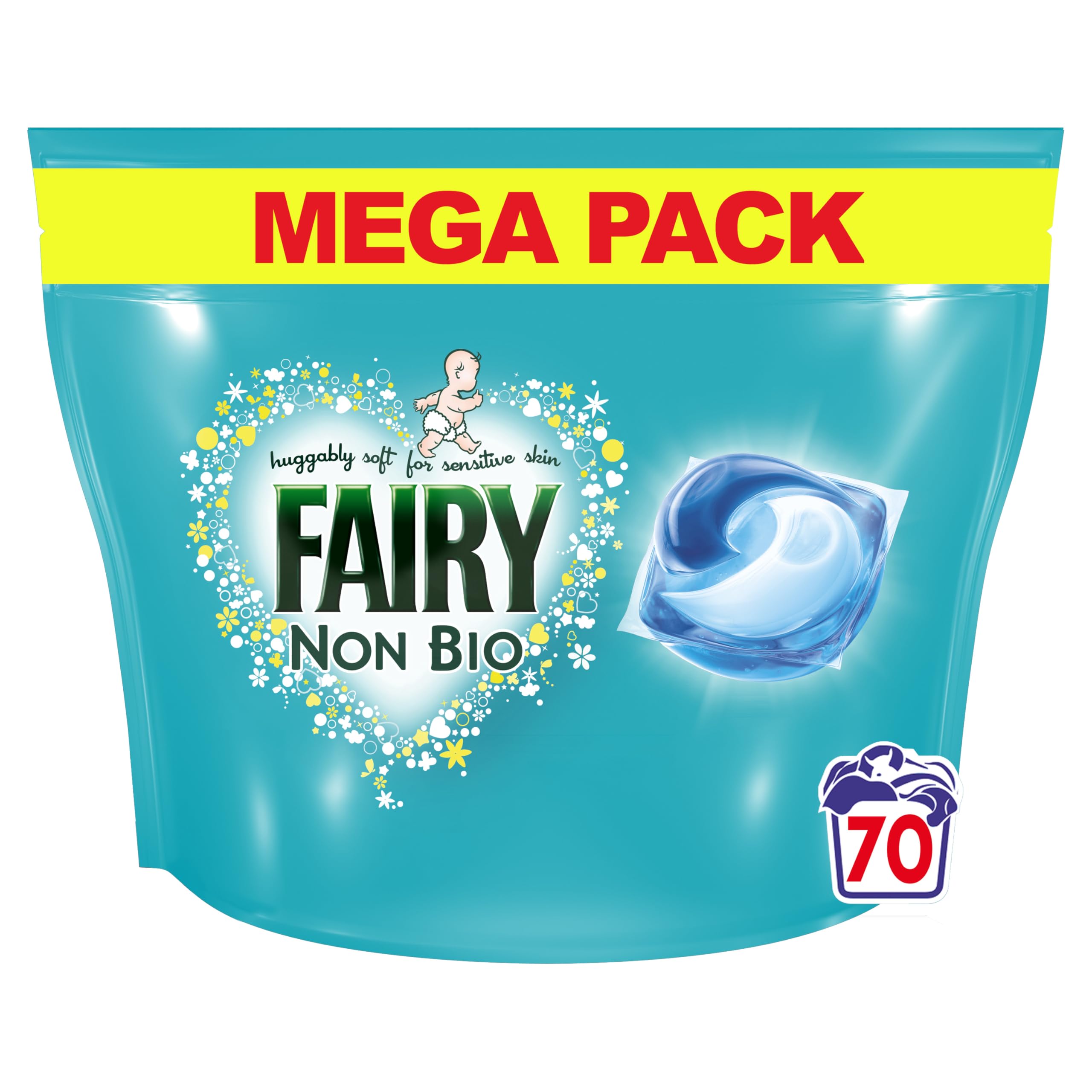 Fairy Non Bio PODS® Washing Liquid Capsules, For Sensitive Skin, 70 Washes