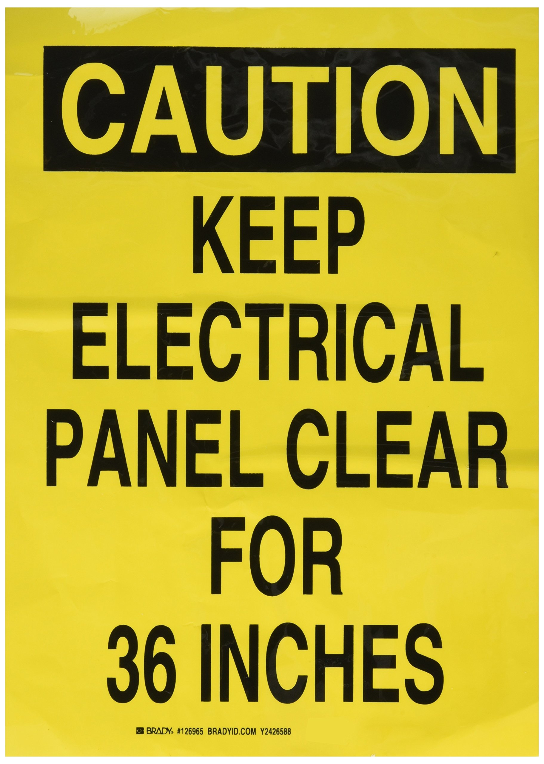 Panneau danger électrique à haute visibilité 35,6 x 25,4 cm - 3