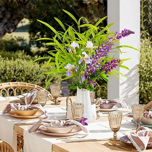 Miniatura 4 de 6 tallos artificiales de vegetación de 27.5 pulgadas, tallos artificiales de primavera para plantas de vegetación falsas para arreglos florales