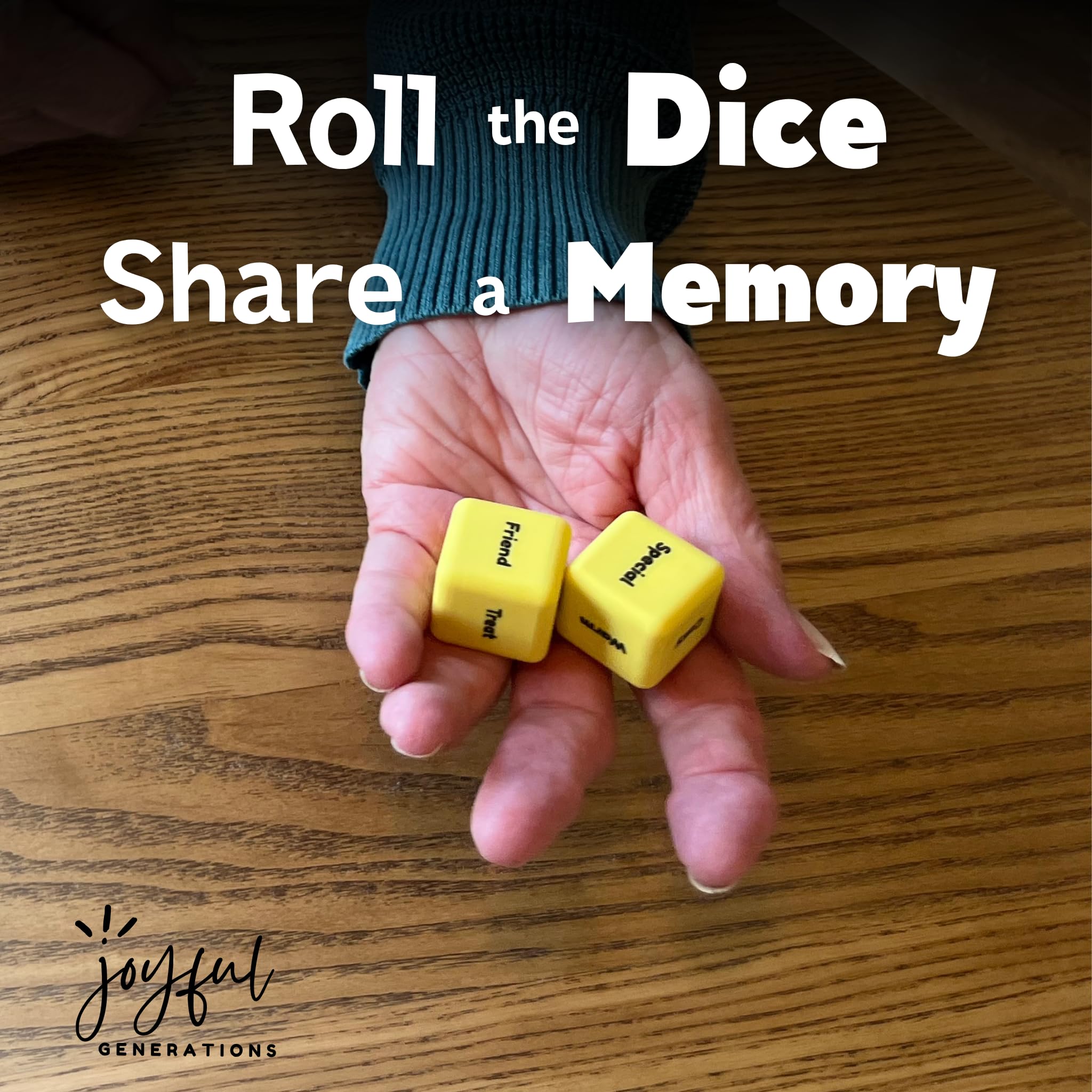 Just Roll With It Gesprächswürfel, Demenzaktivitäten für Senioren, Alzheimer und Demenz, ideal für Personen, die mit Demenz leben, Familien und Betreuer