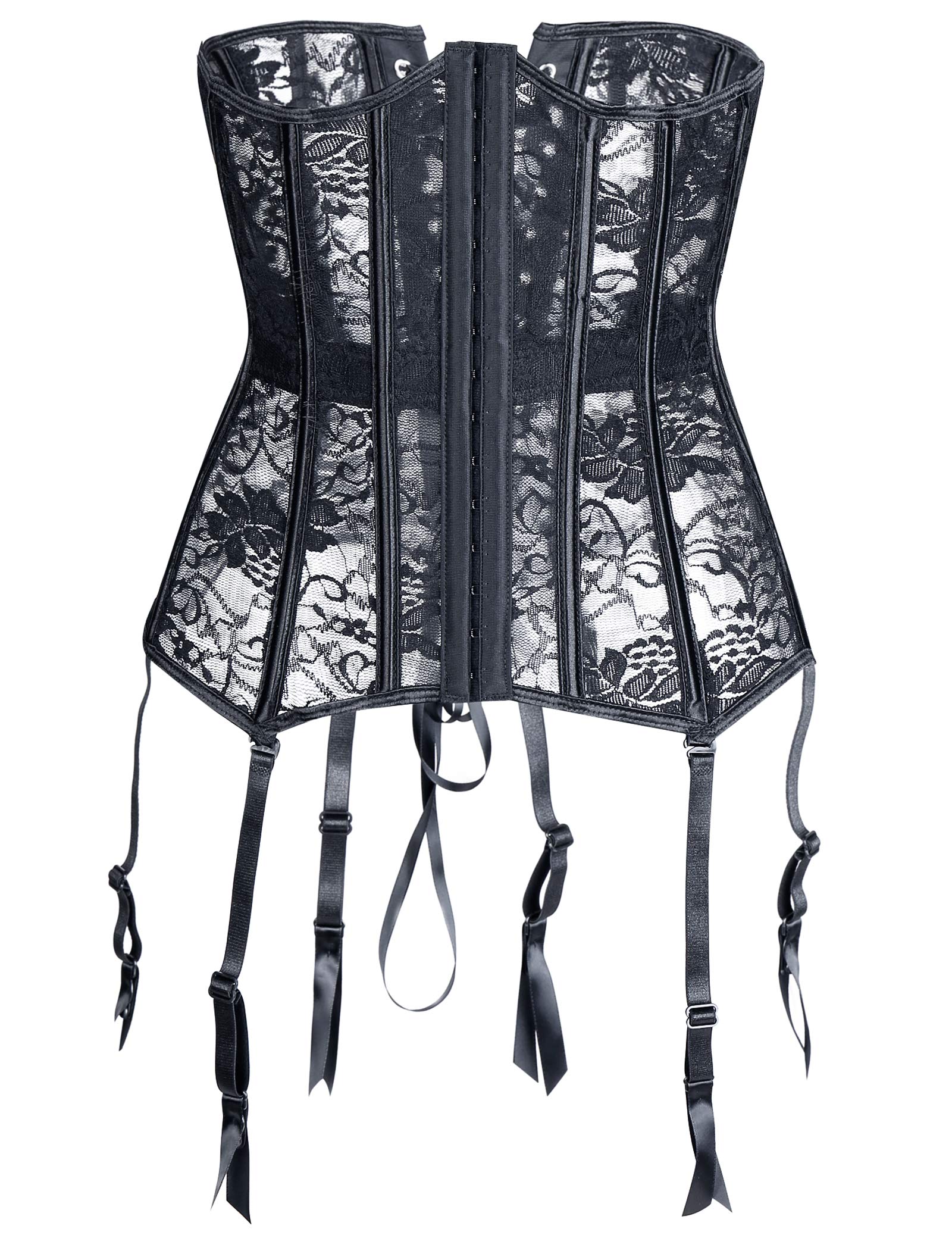 Buy Vaslanda Mesh Underbust Corset Top See Through Brocade