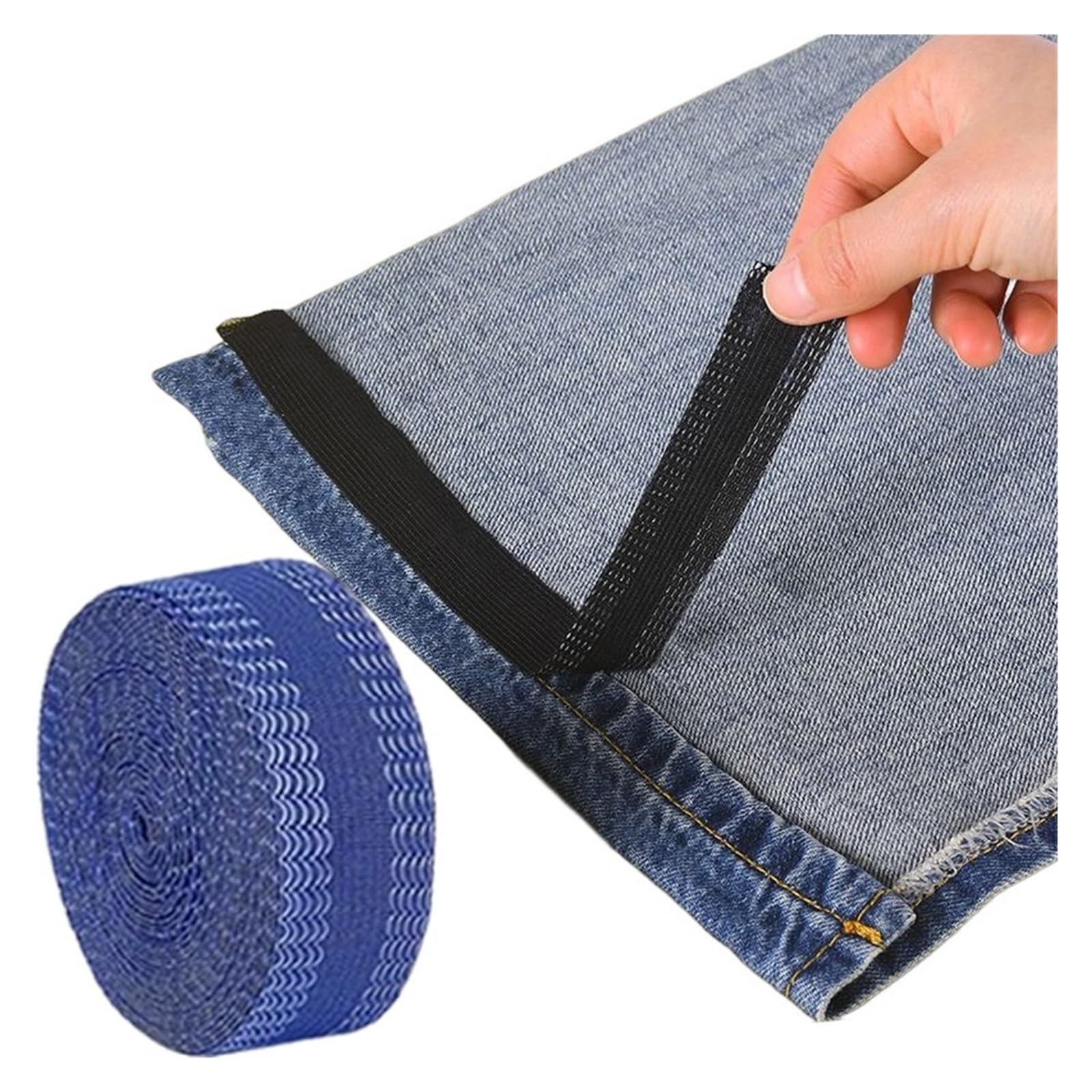 GEBAUM 3 stuks om op te strijken, zelfklevend, polyester zoomband, wasbaar, droog afwasbaar, geen naad nodig, zoomband in 3 kleuren, voor jeans en rokken