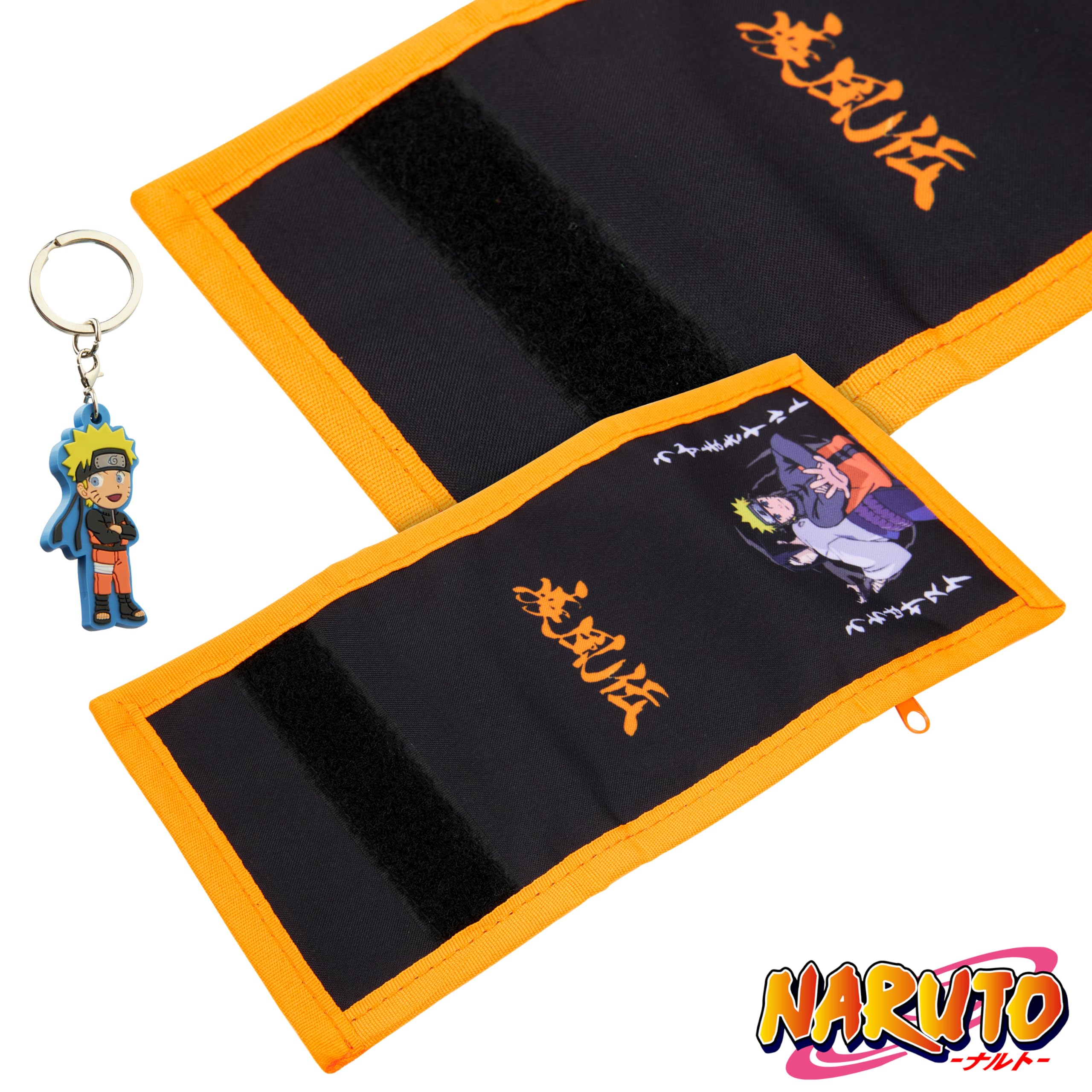 NARUTO Porte Clef Enfant - Coffret Portefeuille Enfant et Lot Porte-Clés Anime Enfant Ado - Idée Cadeau Anime Manga (Multi Portefeuille et Lot Porte-Clés)