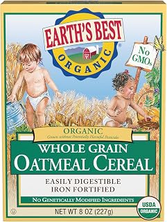 Earth's Best Organic Whole Grain Oatmeal Infant Cereal - Iron Fortified, 8 oz First Baby Food