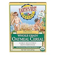 Vista 1 de Earth's Best Cereal de avena integral orgánico de grano entero, 8 onzas