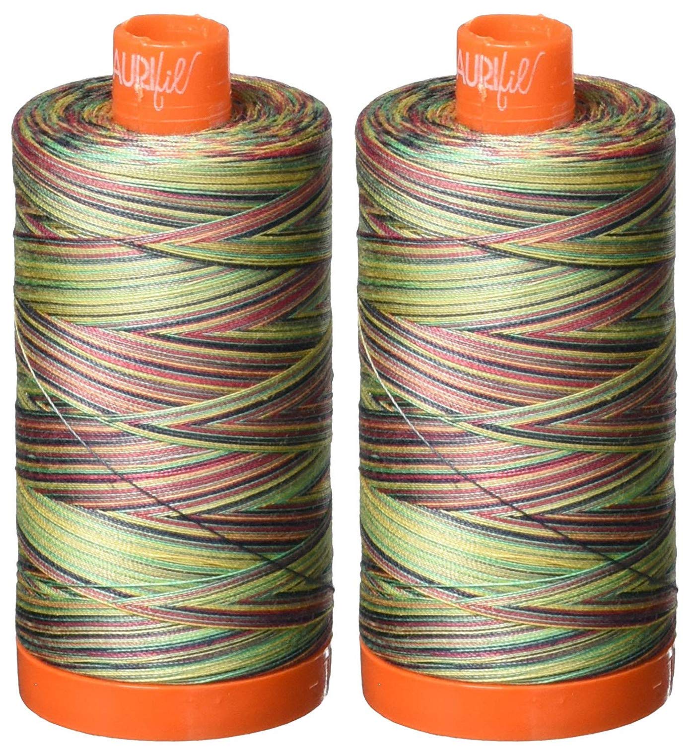 2-Pack - Aurifil 50WT - Marrakesh (3817) Variegated - Mako Cotton Thread - 1422 Yards Each2