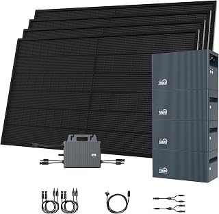 TSUN Balkonkraftwerk Set 1820Wp mit 8040Wh Speicher, DCU2000Lite, 0% MwSt | 2010 Wh LiFePO4 Speicher, 314 Ah Zellen, über 10.000 Zyklen, 800 W Ausgang, DC-DC-Optimierer, Black Start und App-Steuerung
