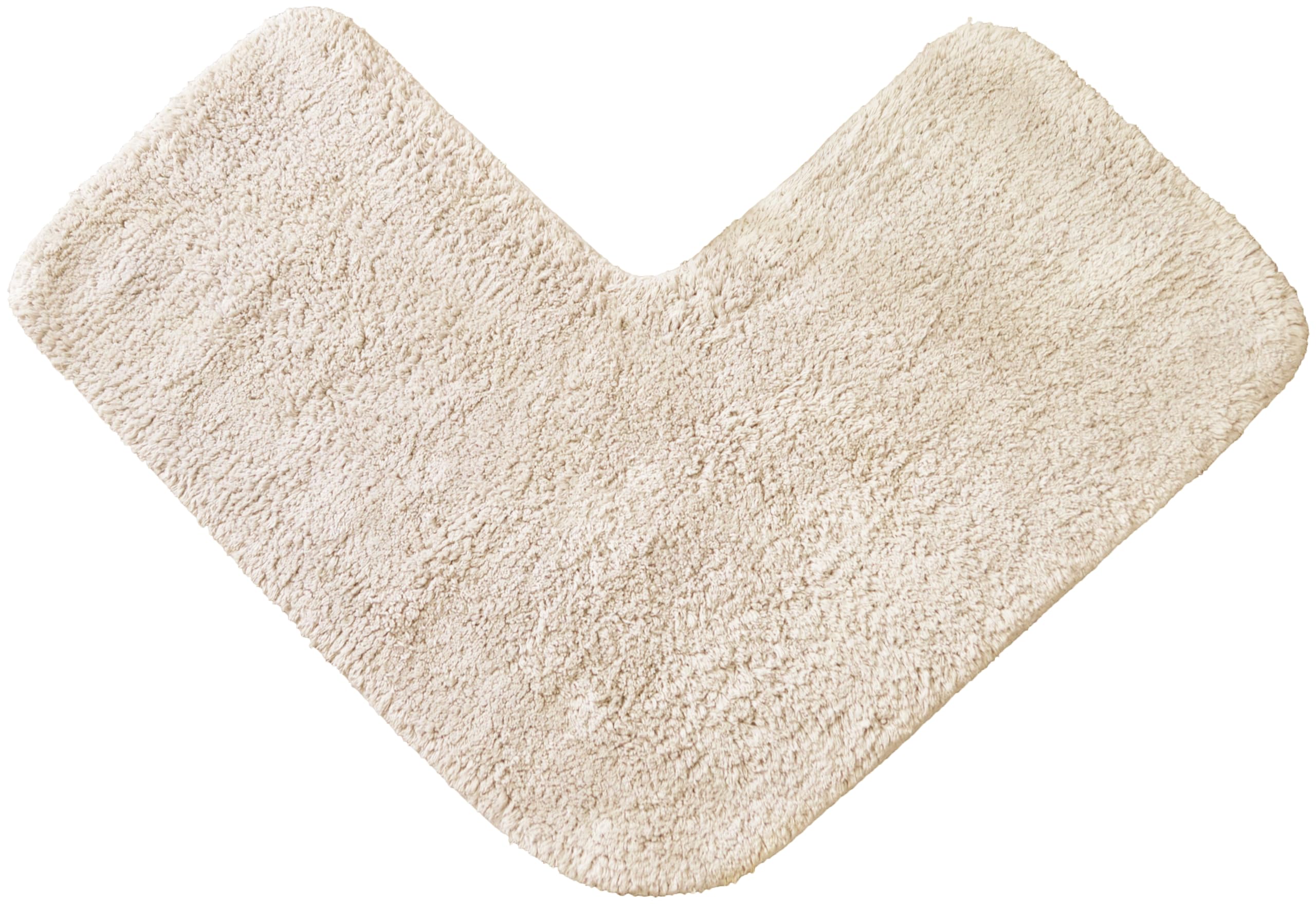 Allure Corner Shower Mat – 100% Cotton L-Shaped Bath Mat Supersoft & Absorbent (Stone) — image 1