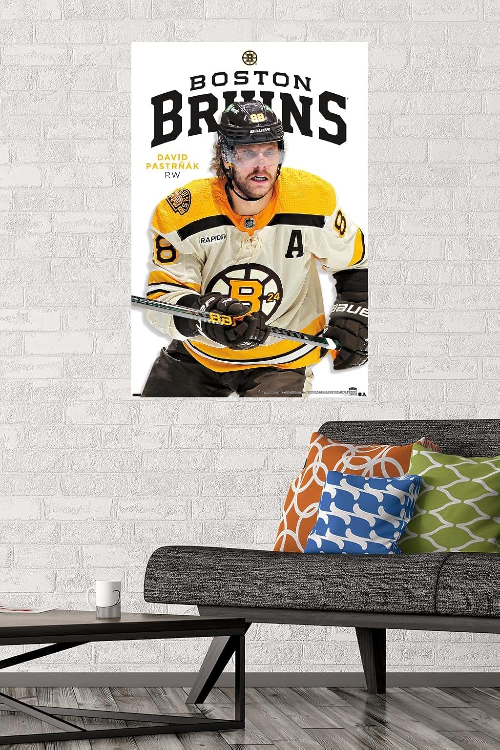 NHL Boston Bruins - David Pastrnák Feature Series 24 Wall Poster, 34L" x 22.4W", Unframed Version - Image 2
